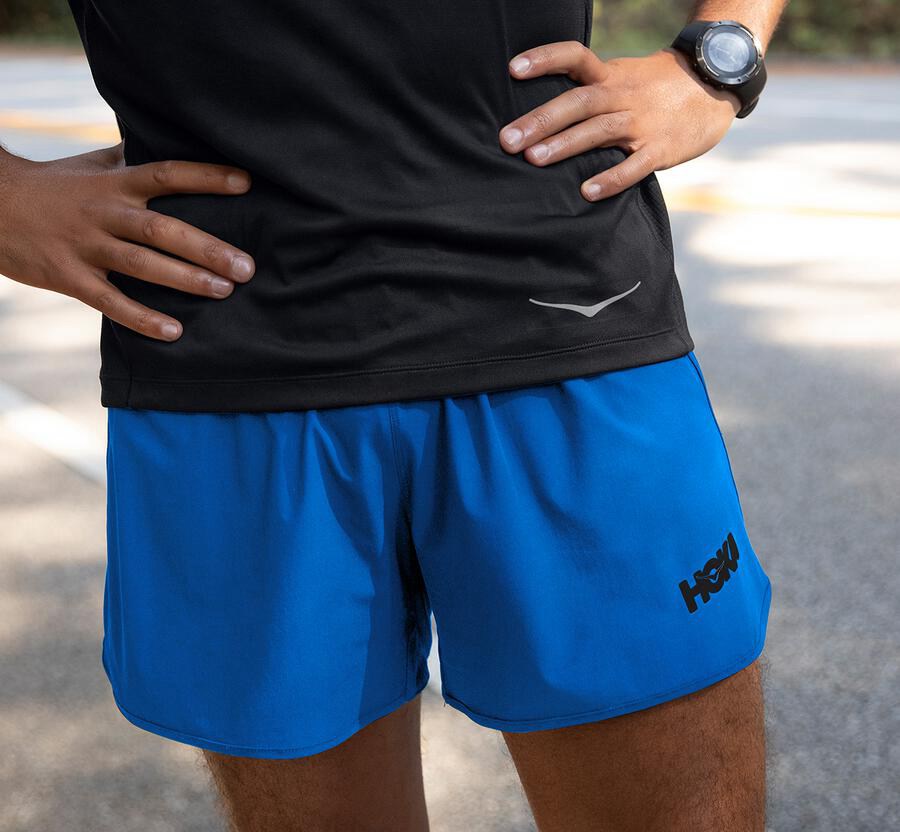 Hoka One One Performance Shorts Herr - Blå - ZHIRW-1402